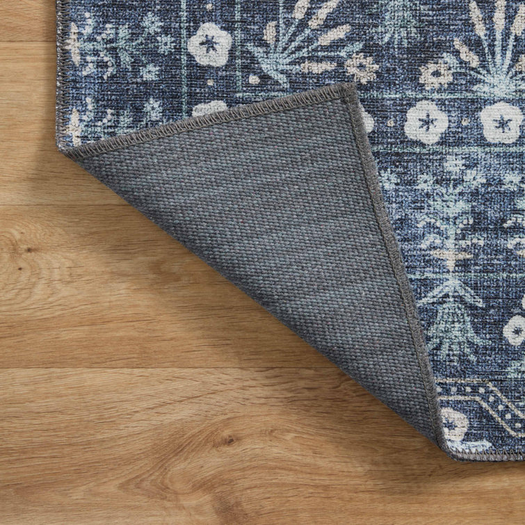 Rifle Paper Co. x Loloi Maison Rosette Blue Rug & Reviews | Birch Lane